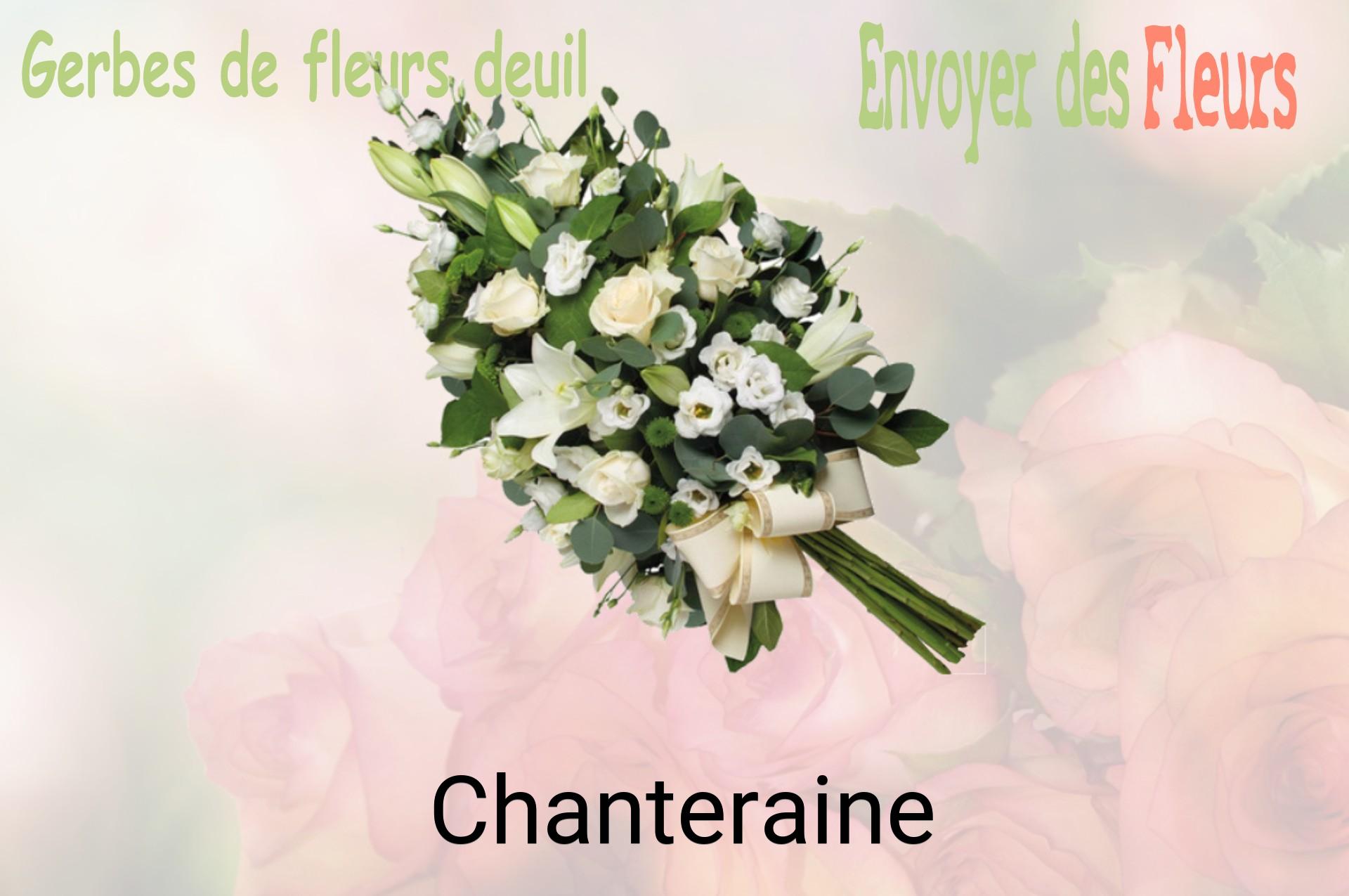 Gerbe de fleurs de deuil livrée à Chanteraine